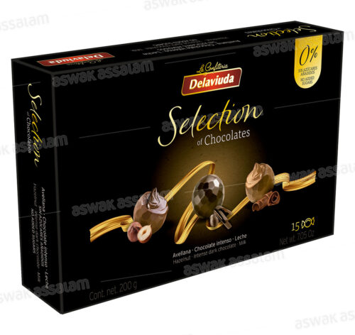 ASSORTIMENT DE CHOCOLATS SANS SUCRES AJOUTÉS 200G SELECTION DELAVIUDA