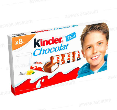 BARRES CHOCOLATEES BOITE DE 8 UNITES 100G KINDER