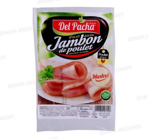 JAMBON DE POULET MARBRE 80G DEL PACHA