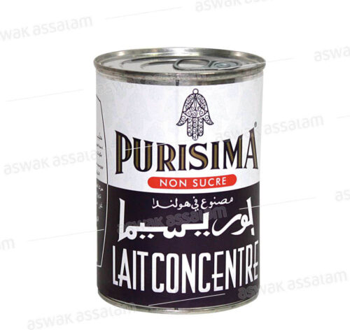 LAIT CONCENTRE NON SUCRE 410G PURISIMA