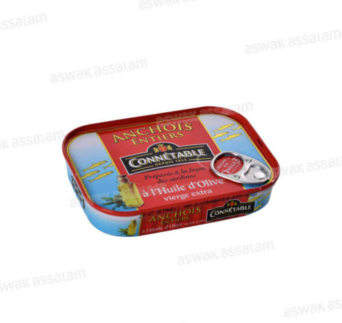 ANCHOIS A L’HUILE D’OLIVE EXTRA VIERGE 100G CONNETABLE