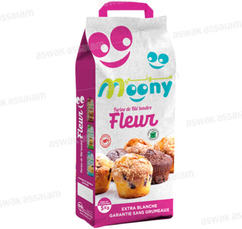 FARINE FLEUR DE BLE TENDRE 5KG MOONY