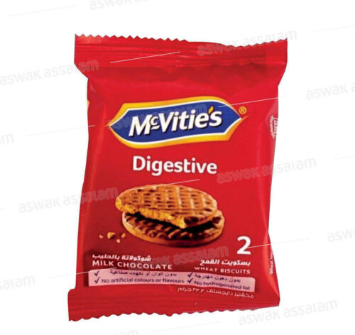 BISCUIT CHOCOLAT AU LAIT DIGESTIVE 2 PIECES MCVITIE’S