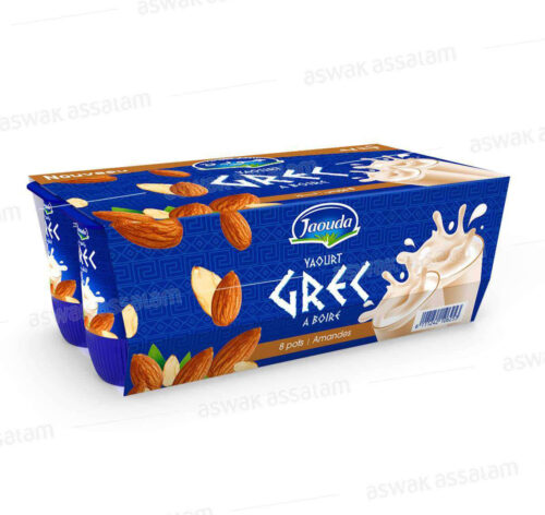YAOURT A BOIRE GREC A LA PATE  D’AMANDES 8*165G PACK JAOUDA