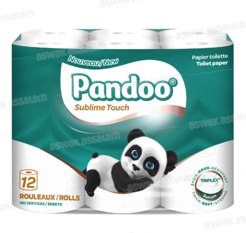 PAPIER HYGIENIQUE 12 ROULEAUX 3 PLIS PANDOO