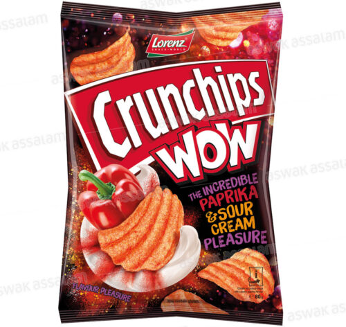 CRUNCHIPS WOW PAPRIKA 80G LORENZ
