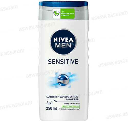 GEL DOUCHE 3 EN 1 SENSITIVE 250ML NIVEA MEN