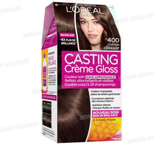 COLORATION CREME GLOSS CHATAIN 400 CASTING