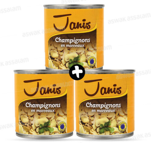 CHAMPIGNON EN MORCEAUX 3*185G JANIS