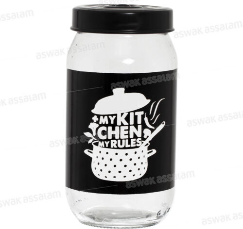 BOCAL DE CONSERVATION EN VERRE DECORE 1L MY KITCHEN MY RULES