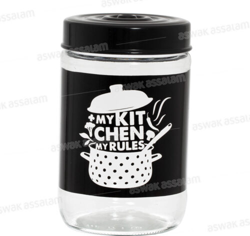 BOCAL DE CONSERVATION EN VERRE DECORE 660ML MY KITCHEN MY RULES