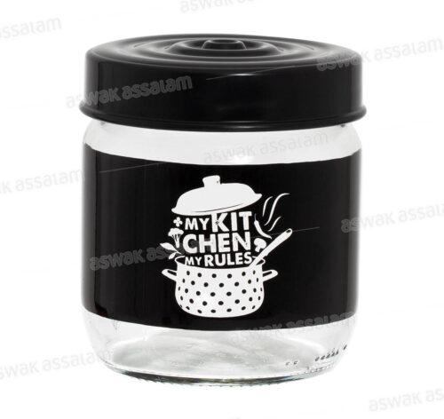 BOCAL DE CONSERVATION EN VERRE DECORE 425ML MY KITCHEN MY RULES