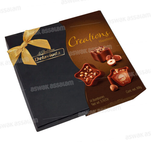 ASSORTIMENT DE CHOCOLATS AUX NOISETTES 168G CREATIONS DELAVIUDA