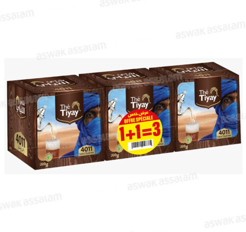 LOT DE 2 THE VERTS CHAARA 4011 200G TIYAY + THE VERT 200G GRATUIT