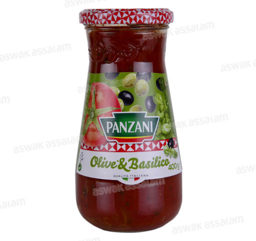 SAUCE PIZZA OLIVE ET BASILIC 400G PANZANI