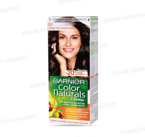 COLORATION CHEVEUX 5.1 CHATAIN CLAIR CENDRE PROFOND GARNIER