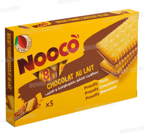 BISCUIT FOURRE CHOCOLAT PACK 5*35G NOOCO
