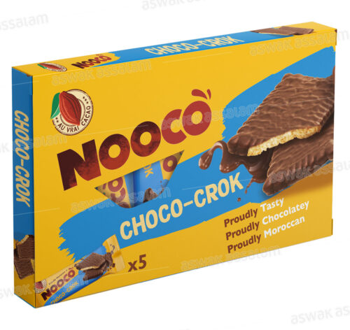 BISCUIT ENROBE CHOCOLAT PACK 5*44G CHOCO-CROK NOOCO