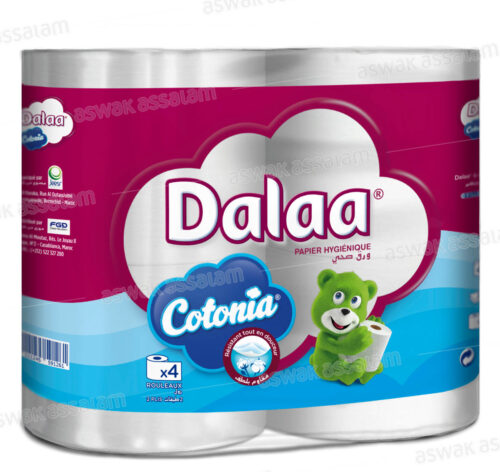 PAPIER HYHIENIQUE 2 PLIS 4 ROULEAUX DALAA