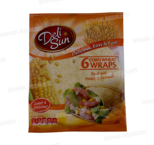 WRAPS DE FARINE DE BLE ET MAIS 6 UNITES 360G DELI SUN