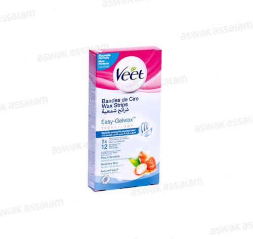 BANDES DE CIRE PEAUX SENSIBLES 10 UNITES VEET