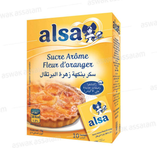 SUCRE AROME FLEUR D’ORANGER 10 SACHETS ALSA