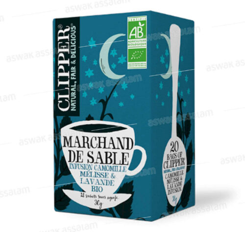 INFUSION MARCHAND DE SABLE BIO CAMOMILLE, MELISSE & LAVANDE 30G CLIPPER