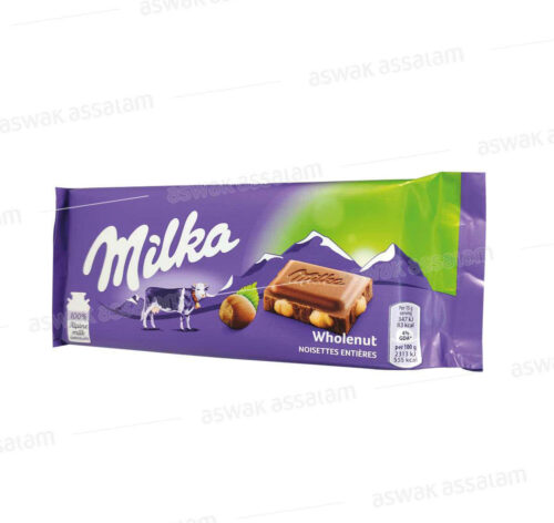 CHOCOLAT NOISETTES ENTIERES 90G MILKA