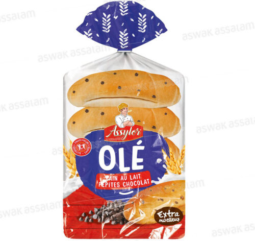 PAIN AU LAIT AUX PEPITES DE CHOCOLAT 5 UNITES OLE ASSYLOR