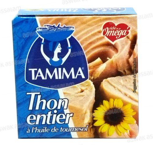 THON ENTIER A L’HUILE DE TOURNESOL 80G TAMIMA
