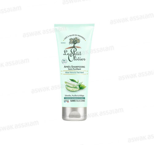 APRES-SHAMPOOING PURIFIANT ALOE VERA & THE VERT 200ML LE PETIT OLIVIER